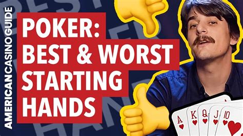 best to worst starting hands in poker